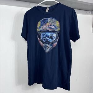 Red Bull Straight Rhythm Racing Tee Dirtbike Motocross Supercross Blue Medium